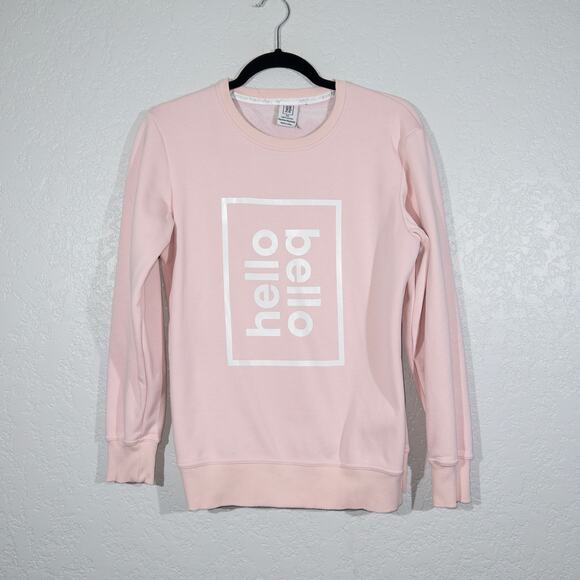 Hello Bello Pink Logo Crew Neck‎ Sweater Size XS - Picture 1 of 5